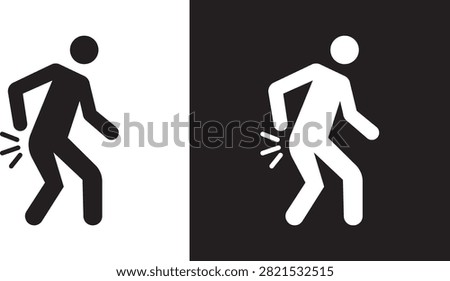 Back pain icon clean ui clipart..