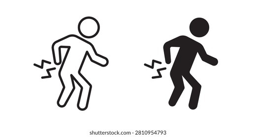 Back pain icon editable clipart EPS10..