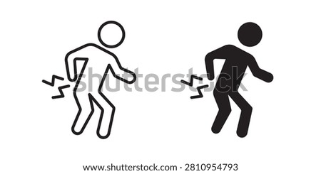 Back pain icon editable clipart EPS10..
