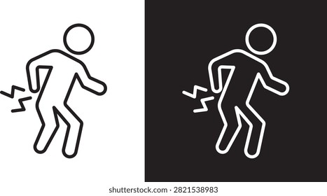 Back pain icon editable graphic illustration..