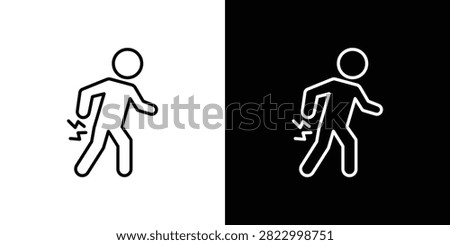 Back pain icon simple elements series.