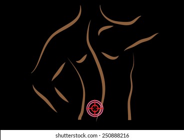 Back Pain Icon. Vector