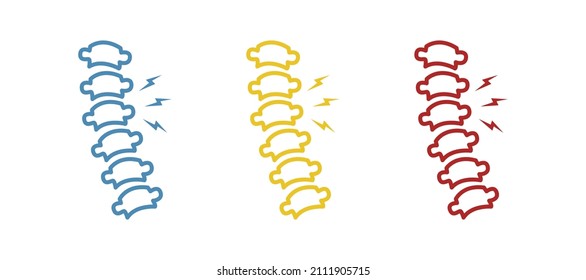 Rückenschmerzsymbol, Vektorgrafik