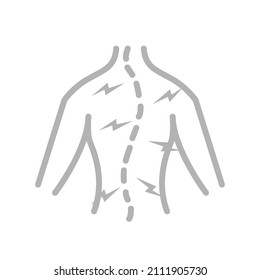 back pain icon, vector illustration