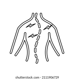 Rückenschmerzsymbol, Vektorgrafik