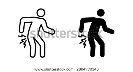 Back pain icon - vector illustration eps10