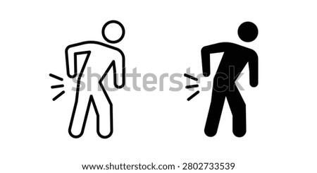 Back pain icon vector icon set collection.