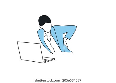 Back pain logo design vector icon illustration