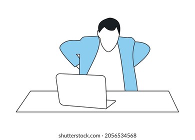 Back pain logo design vector icon illustration