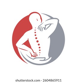 back pain logo, or spine healing.