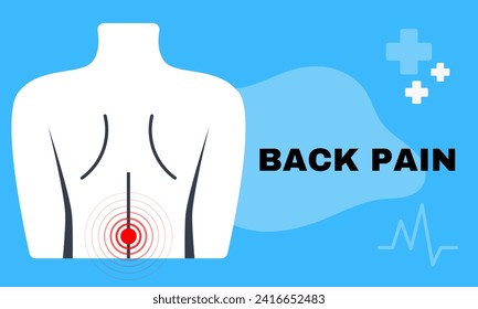 Back pain vector illustration concept 