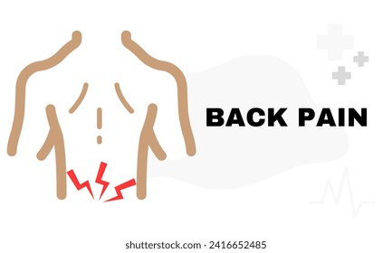 Back pain vector illustration concept 