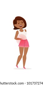 Back pain/ache spot on human body.