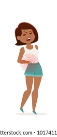 Back pain/ache spot on human body.