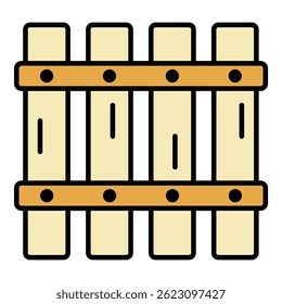 Back of pallet icon. Outline back of pallet vector icon color flat isolated