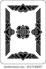 A back pattern card design from a playing cards deck pack 