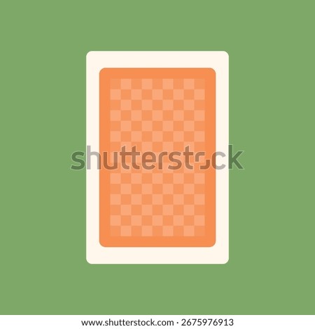 Back of a playing card. Playing card face down. Unknown card. Full deck of playing cards