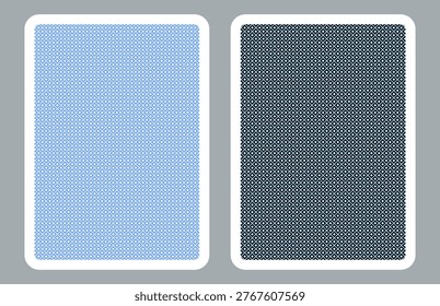 Back of a poker card set. Vector illustration with editable lines. Decorative geometric pattern, symmetrical design, ideal for casino themes, card games, and print projects. Simple design
