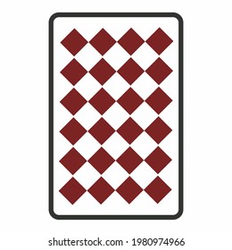 the back of a poker card for your icon or project. flat vector