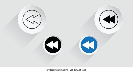 Espalda, Previous Icon Line Art, Silueta, Vector de contorno, Ilustraciones de stock, Diseño gráfico, Logo, Símbolo
