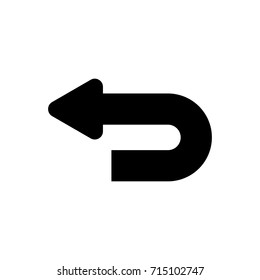 Back, Previous Page icon , black sign design