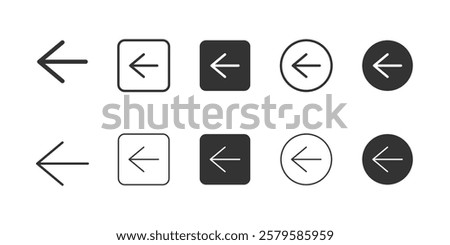 back, previous, return, back arrow, camera back, left arrow, arrow, left, Essential Icons and Trending Styles for Mobile Apps, Websites, and Software. Minimalistic, Flat Design, Line Icons.