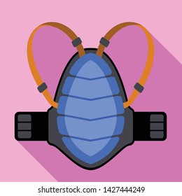 Back protect equipment icon. Flat illustration of back protect equipment vector icon for web design