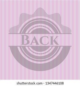 Back realistic pink emblem