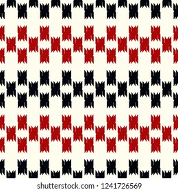 Back and red color .Check Fashion Seamless Pattern