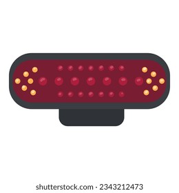 Back red light icon cartoon vector. Sport helmet. Kid road