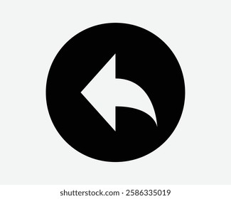 Back Reply Arrow Point Pointer Reverse Backwards Before Previous Next Page Behind Left West Side Black White Icon Sign Symbol Graphic Illustration Vector