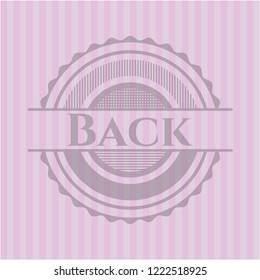 Back retro pink emblem