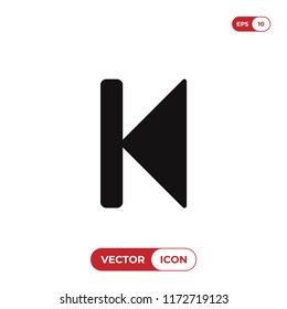 Back rewind icon vector