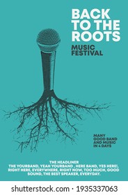 Back to The Roots Gig Poster flyer Template