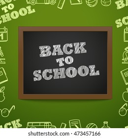 Back to scholl concept. Education elements clip-art for design