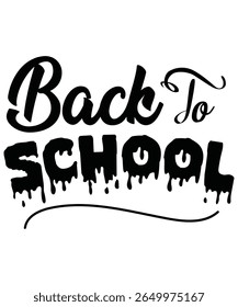 Voltar para Schoo l tipografia Tshirt Design Pronto para impressão arquivo Baixar 