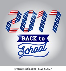 Back to School 2017 / Vector Illustration