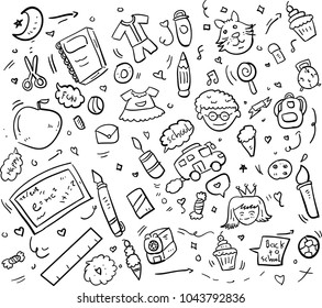 Back School Stock Vector (Royalty Free) 1043792836 | Shutterstock