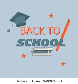 Баннер надписью Back to school