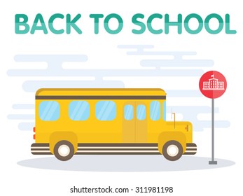 Back School School Bus Stock Vector (Royalty Free) 467103587