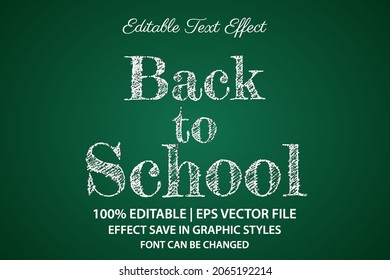 Back To School 3d Editable Text Effect