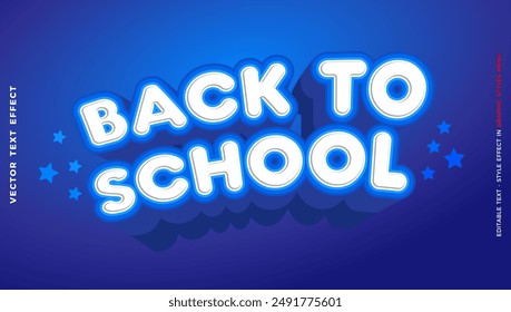 Back to school 3d editable text effect