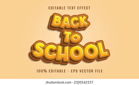 back to school 3d text effect design