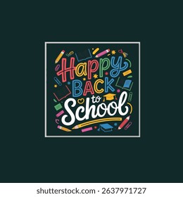 Back to School 3D Typography with Colorful Doodles and Cartoon Elements
Cheerful Back to School Poster with Playful 3D Text and Cute Icons
Colorful Kids Back to School Illustration with Fun School S