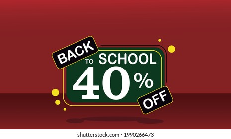 Back to school 40% discount