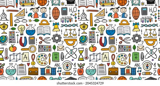 Back to School. Abstract Background. Seamless Pattern for your design