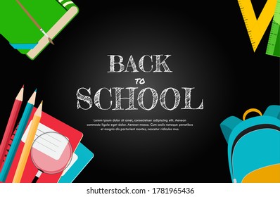 Back to School Abstract Background. Vector Illustration EPS10