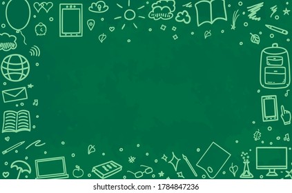 Back to school. Abstract chalkboard