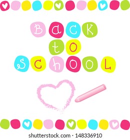 Back to school abstract inscription