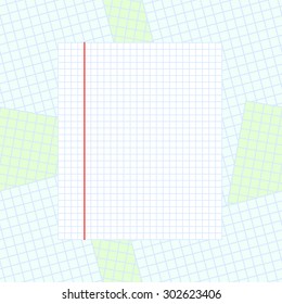 Back to school abstract vector background. Seamless light paper pattern. Sheet of paper on paper background. Backgrounds & textures shop.